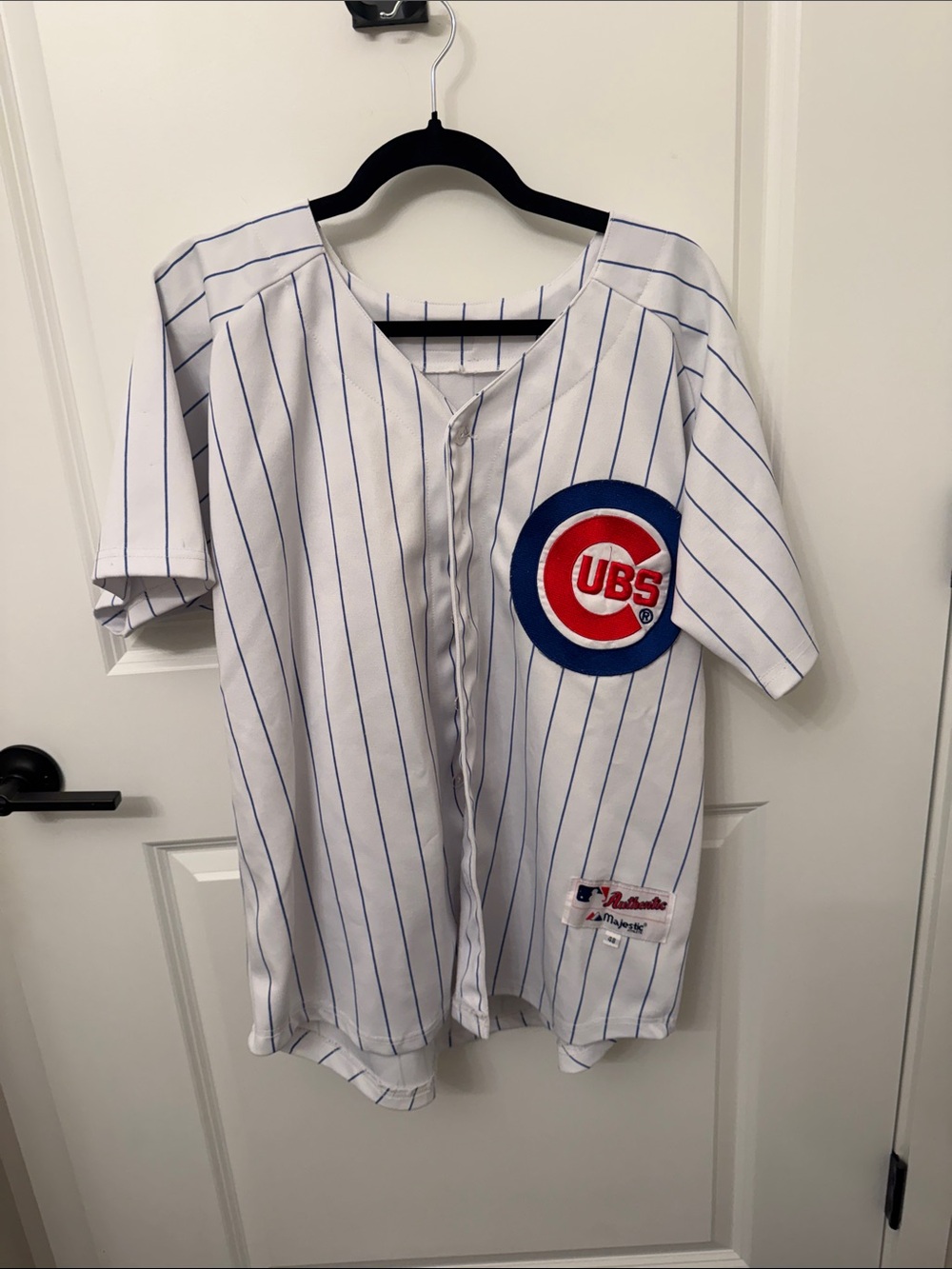 Chicago Cubs White Pinstripe Baseball Jersey